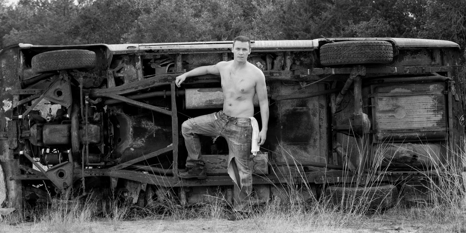 Male boudoir - The Junkyard Session by Trey Fox - Houston, Austin, Dallas.